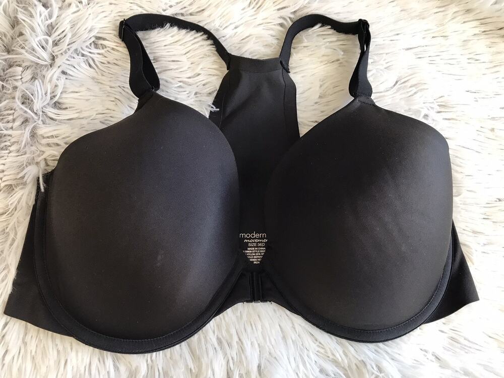 Women Modern Movement Sz 36D Bra Black T-Shirt Padded Lighlty Padded Underwire